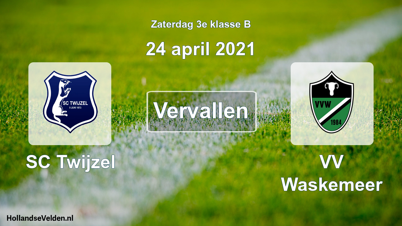 Scheduled Match: SC Twijzel - VV Waskemeer (24 April 2021)