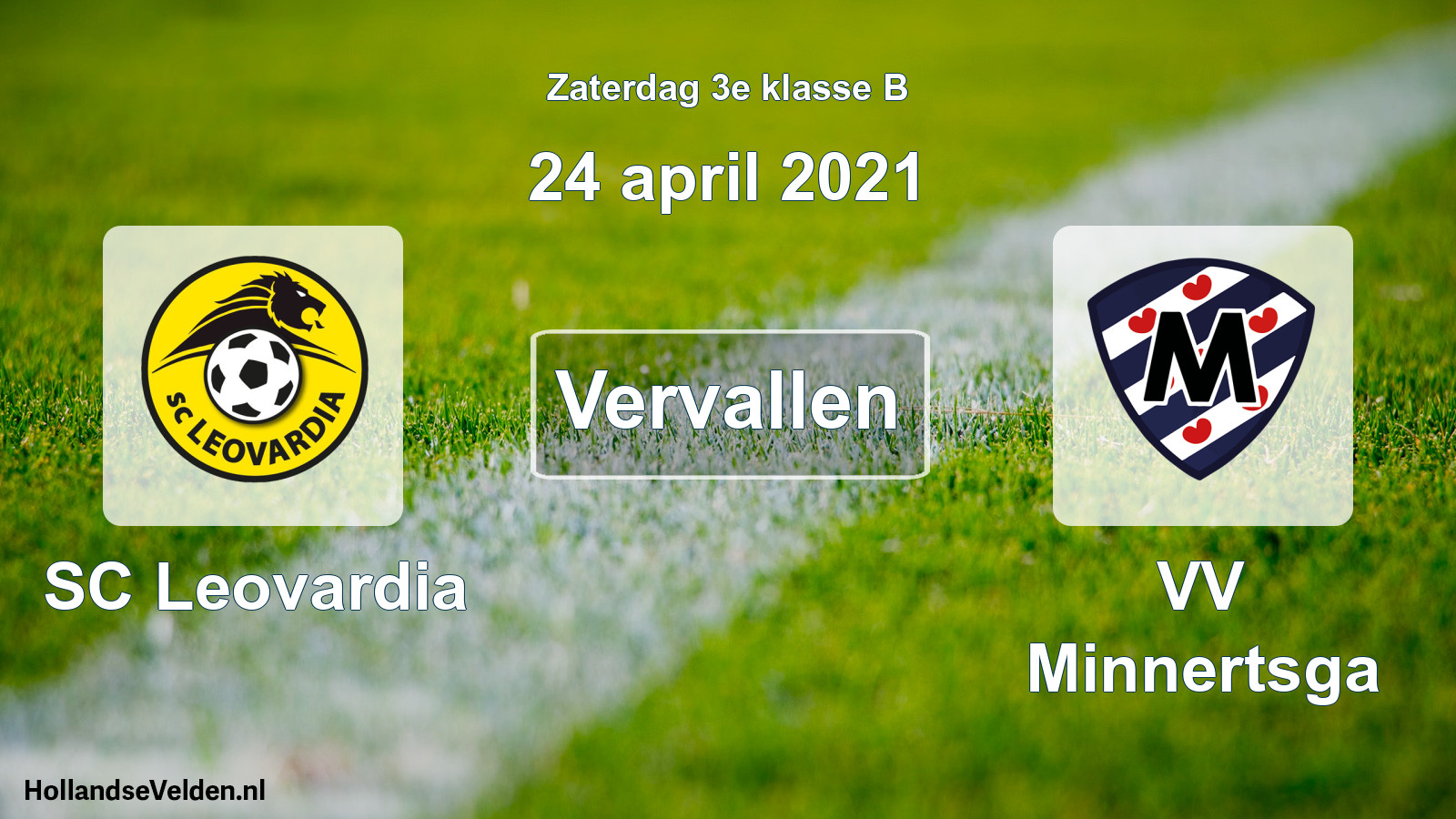 Scheduled Match: SC Leovardia - VV Minnertsga (24 April 2021)