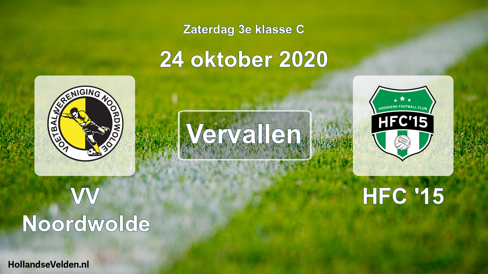 Scheduled Match: VV Noordwolde - HFC '15 (24 October 2020)