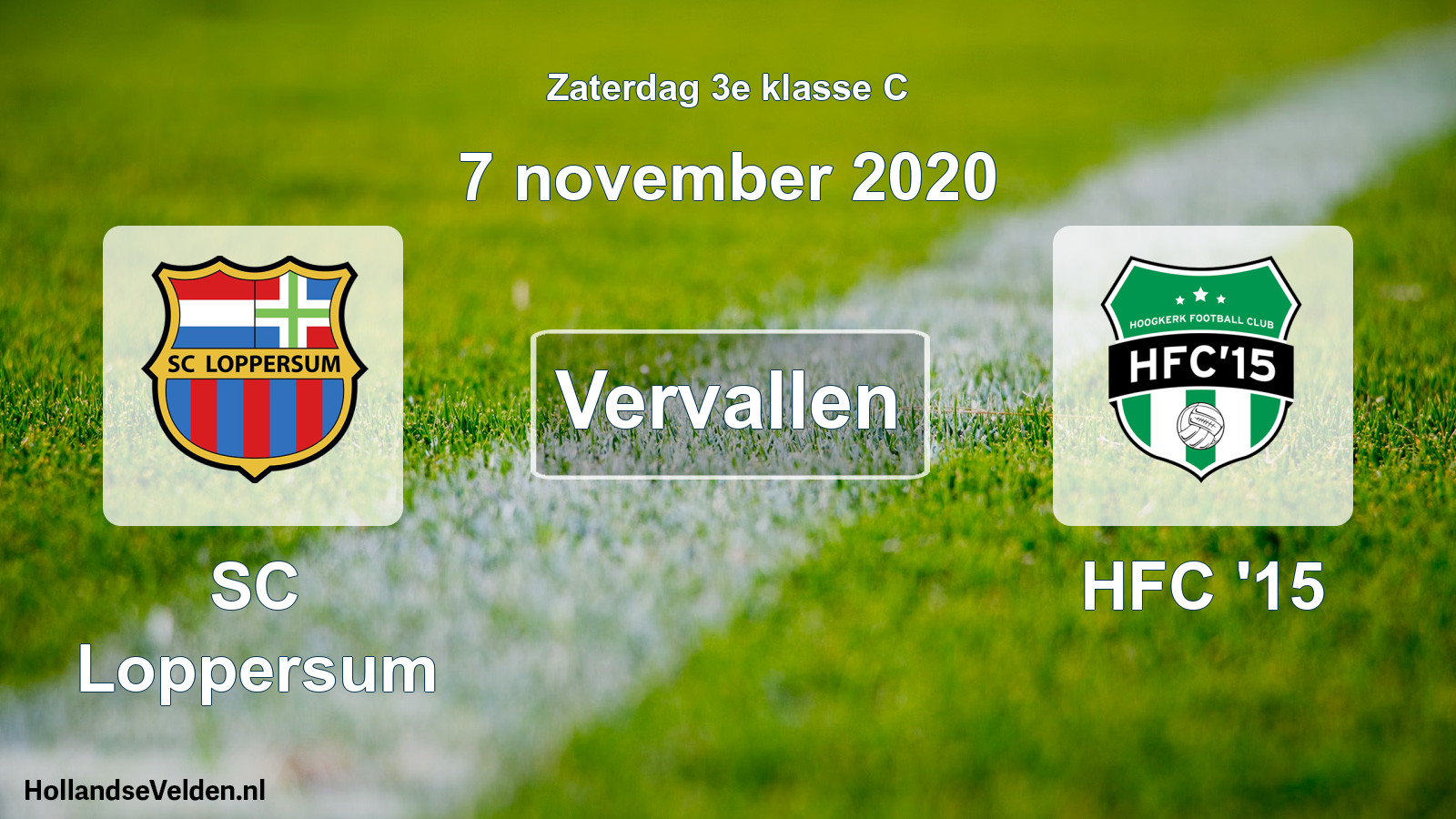 Scheduled Match: SC Loppersum - HFC '15 (7 November 2020)