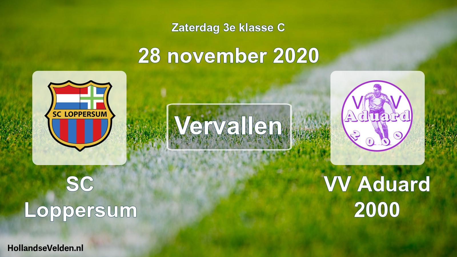 Scheduled Match: SC Loppersum - VV Aduard 2000 (28 November 2020)