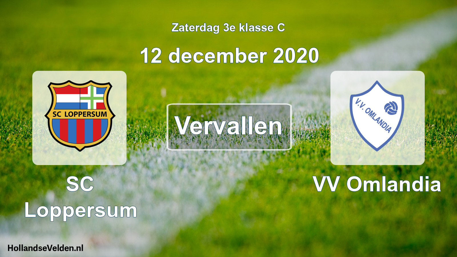 Scheduled Match: SC Loppersum - VV Omlandia (12 December 2020)