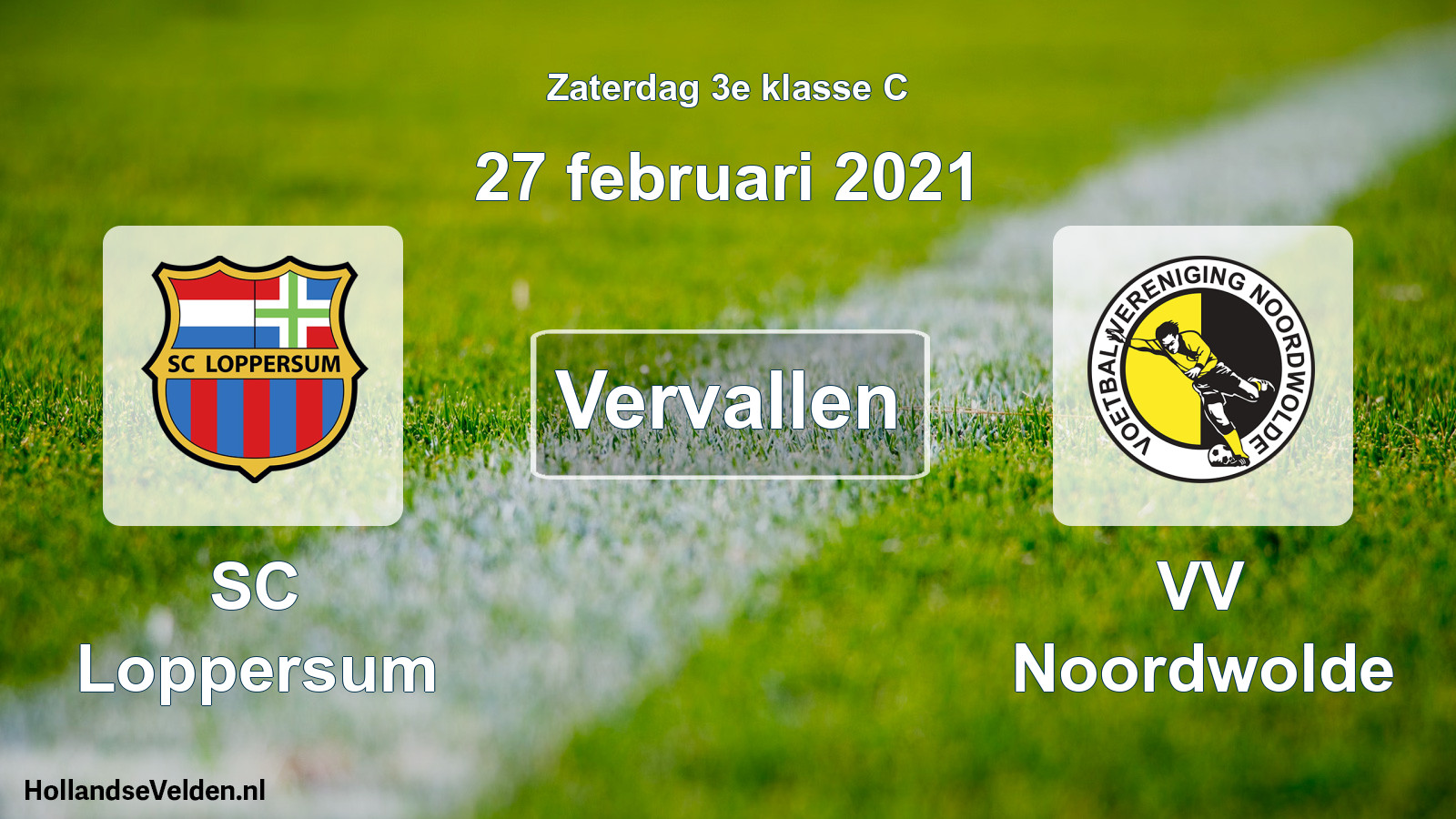 Scheduled Match: SC Loppersum - VV Noordwolde (27 February 2021)