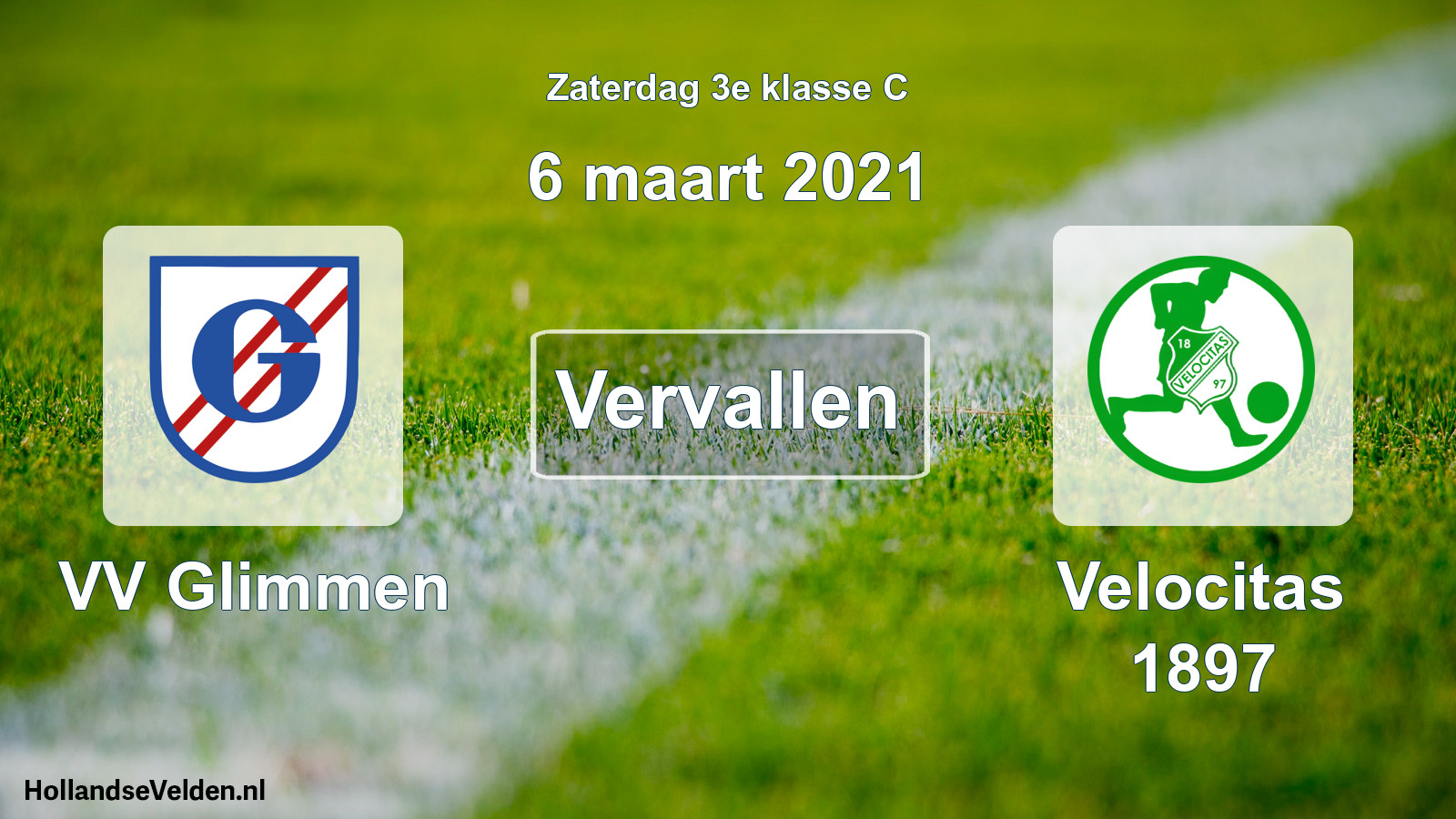 Scheduled Match: VV Glimmen - Velocitas 1897 (6 March 2021)