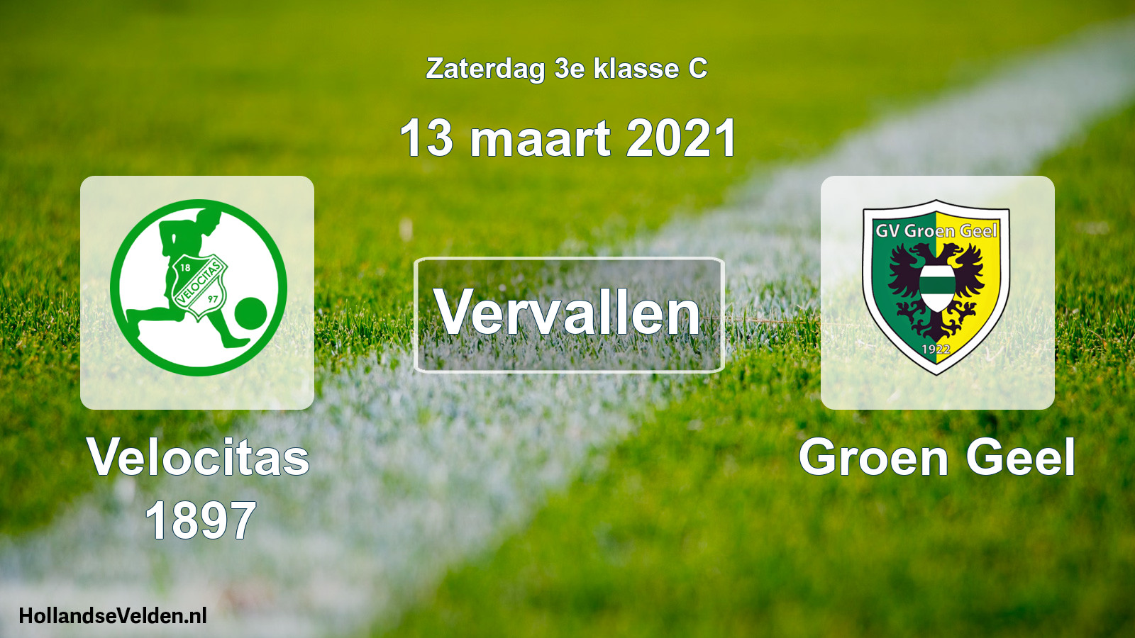 Scheduled Match: Velocitas 1897 - Groen Geel (13 March 2021)
