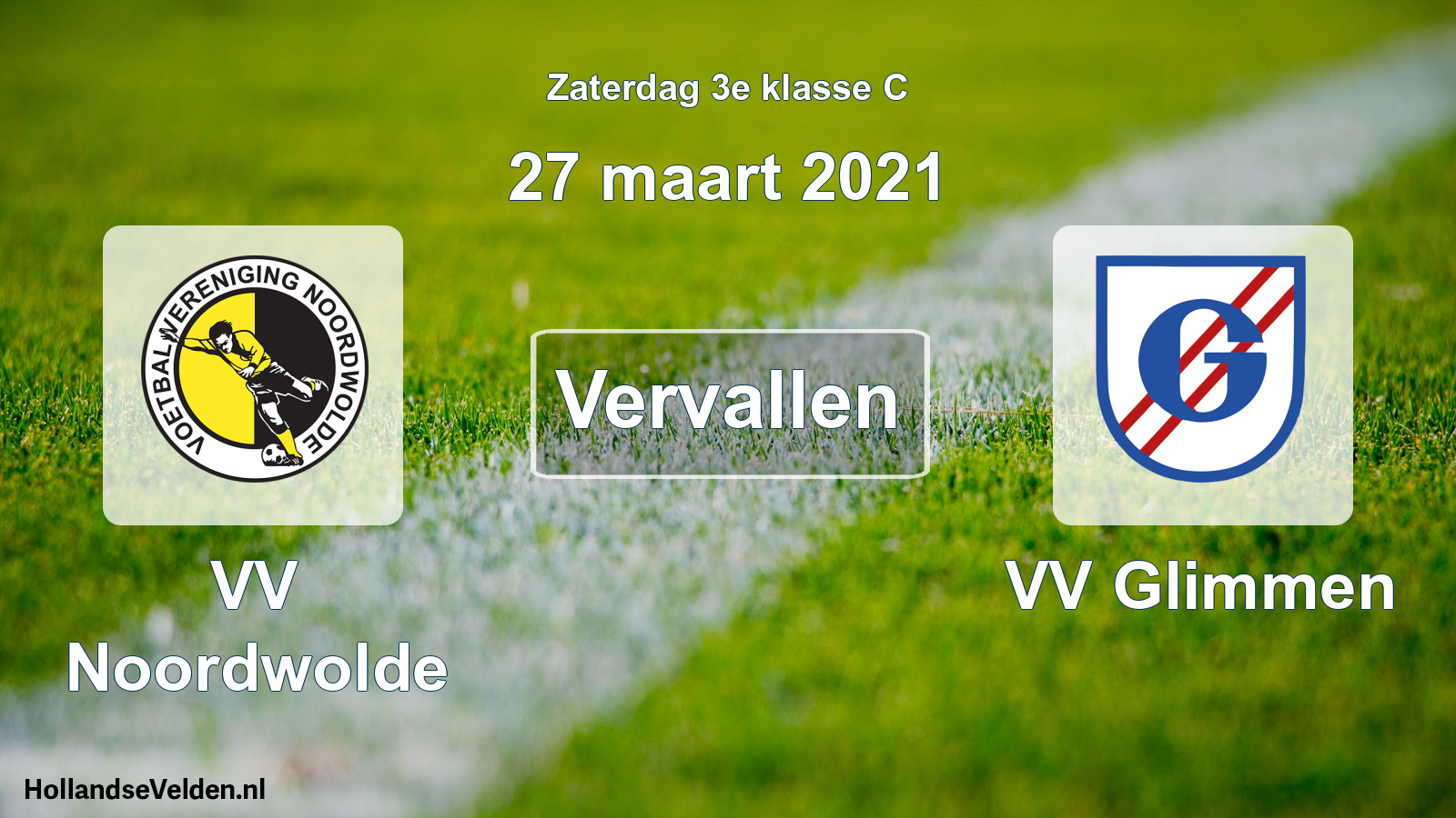 Scheduled Match: VV Noordwolde - VV Glimmen (27 March 2021)