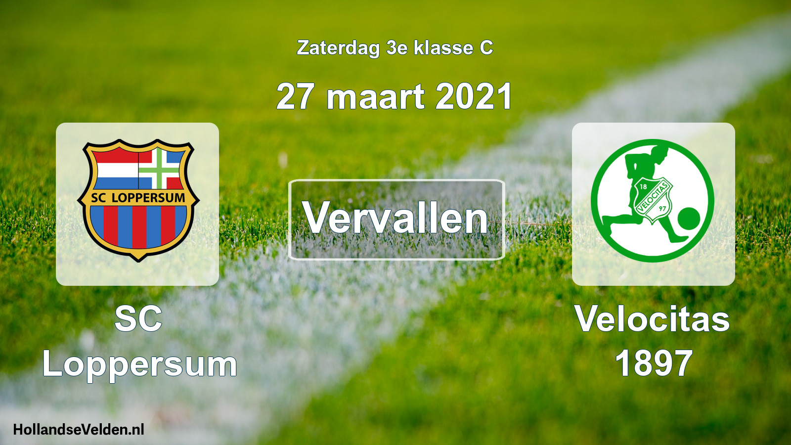 Scheduled Match: SC Loppersum - Velocitas 1897 (27 March 2021)