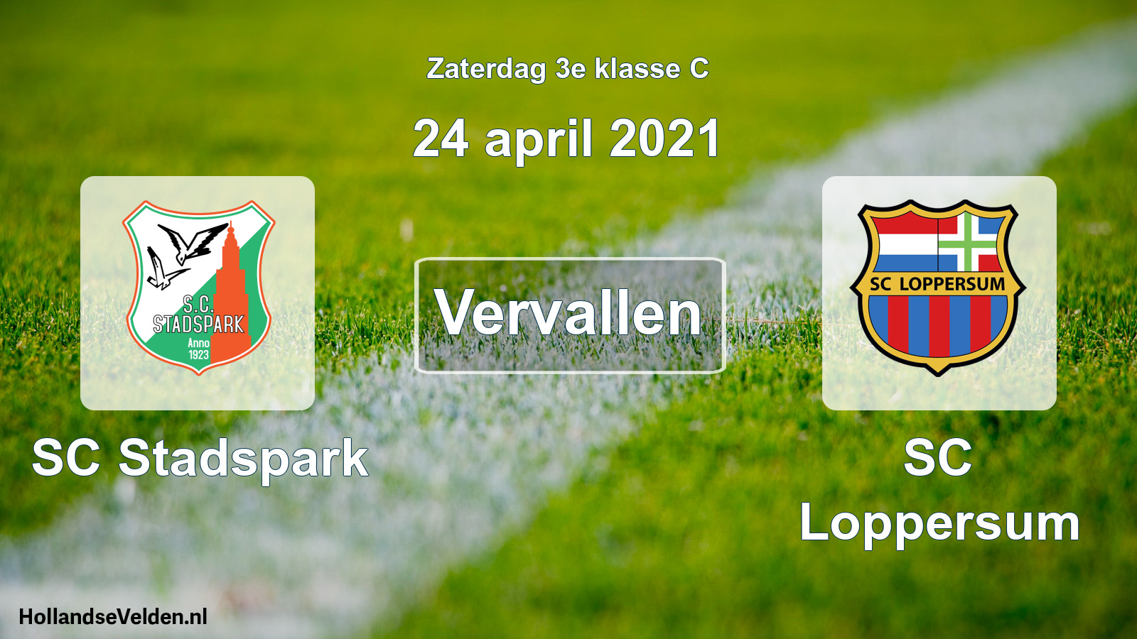 Scheduled Match: SC Stadspark - SC Loppersum (24 April 2021)