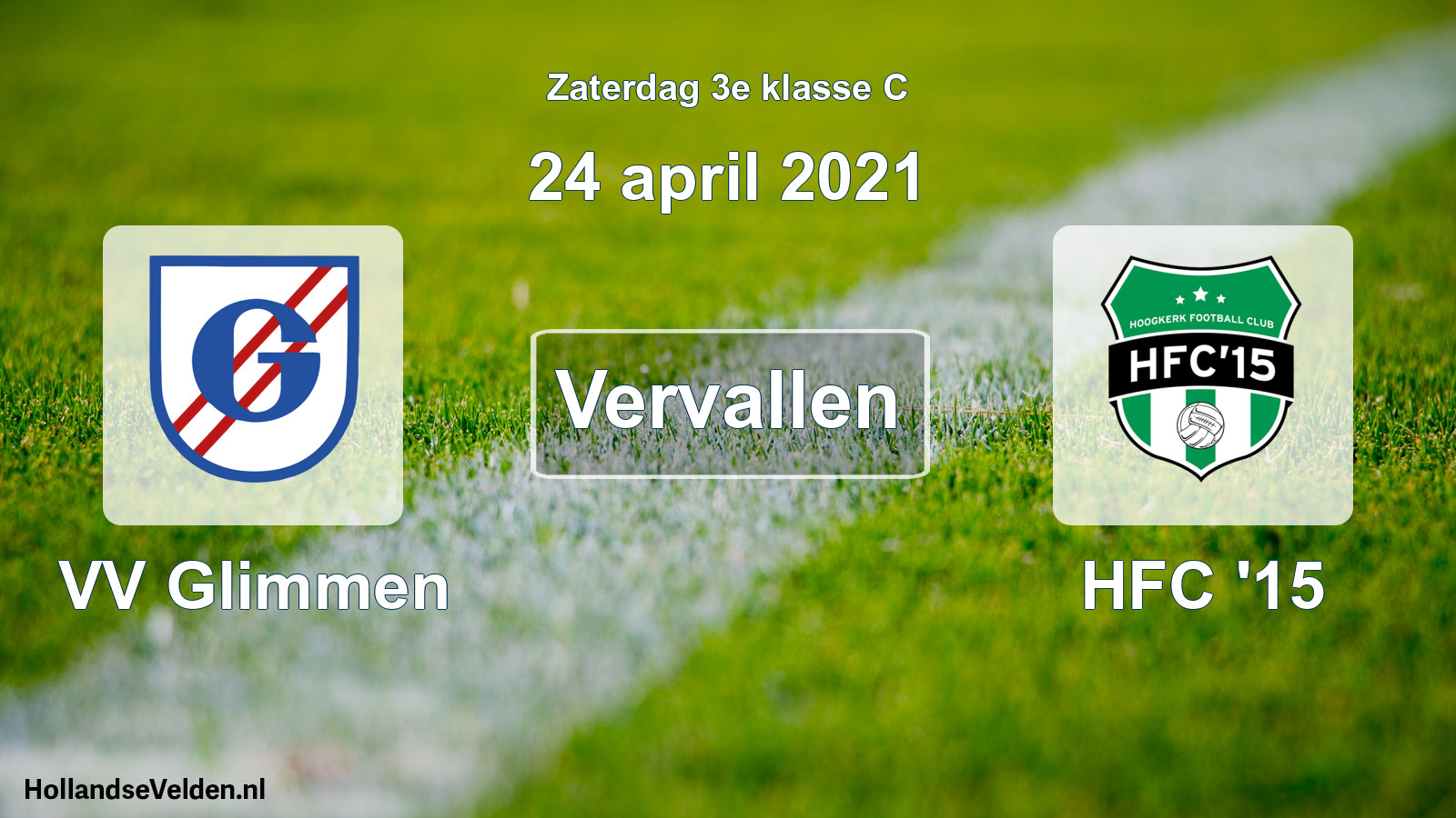 Scheduled Match: VV Glimmen - HFC '15 (24 April 2021)