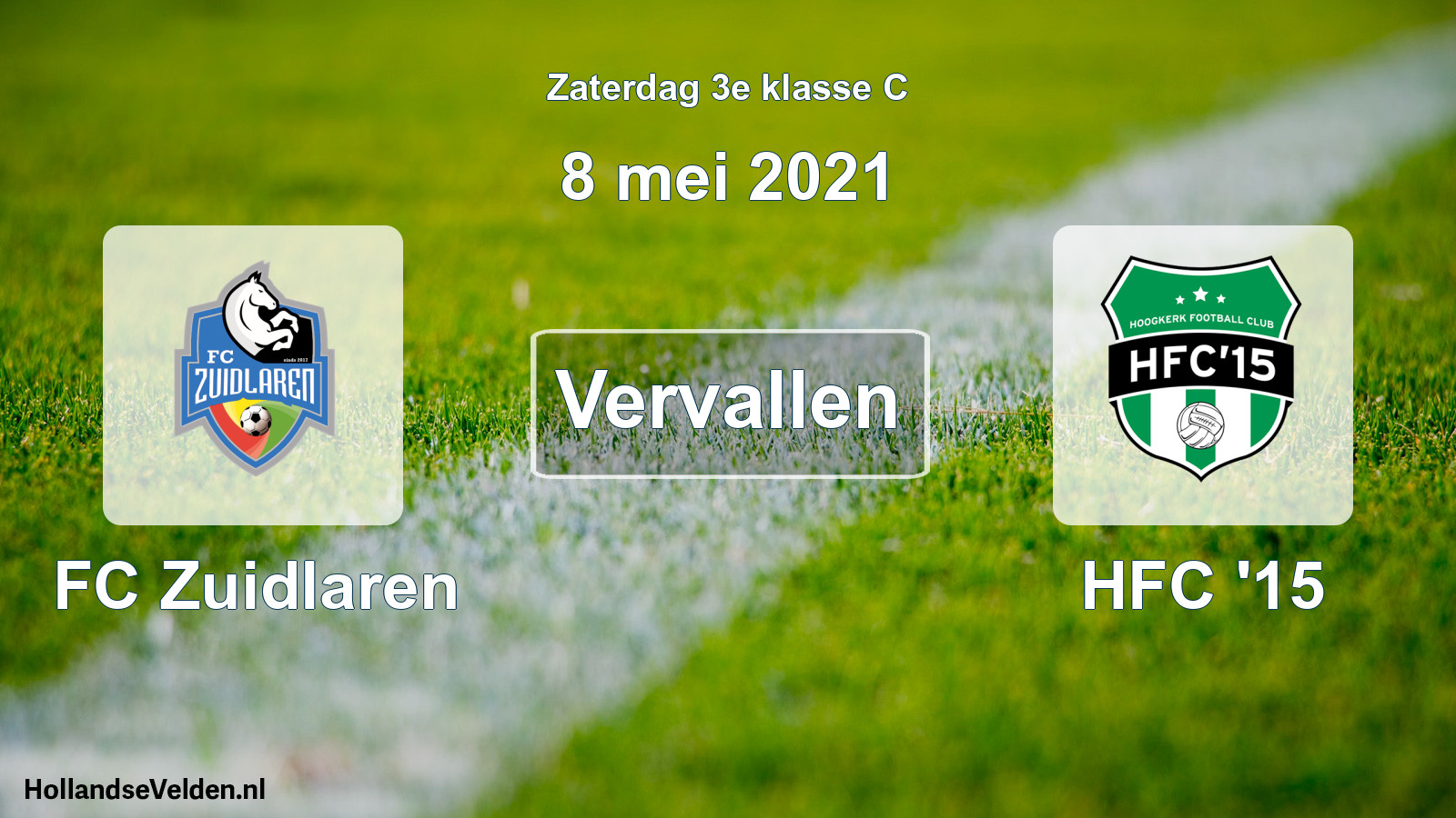 Scheduled Match: FC Zuidlaren - HFC '15 (8 May 2021)