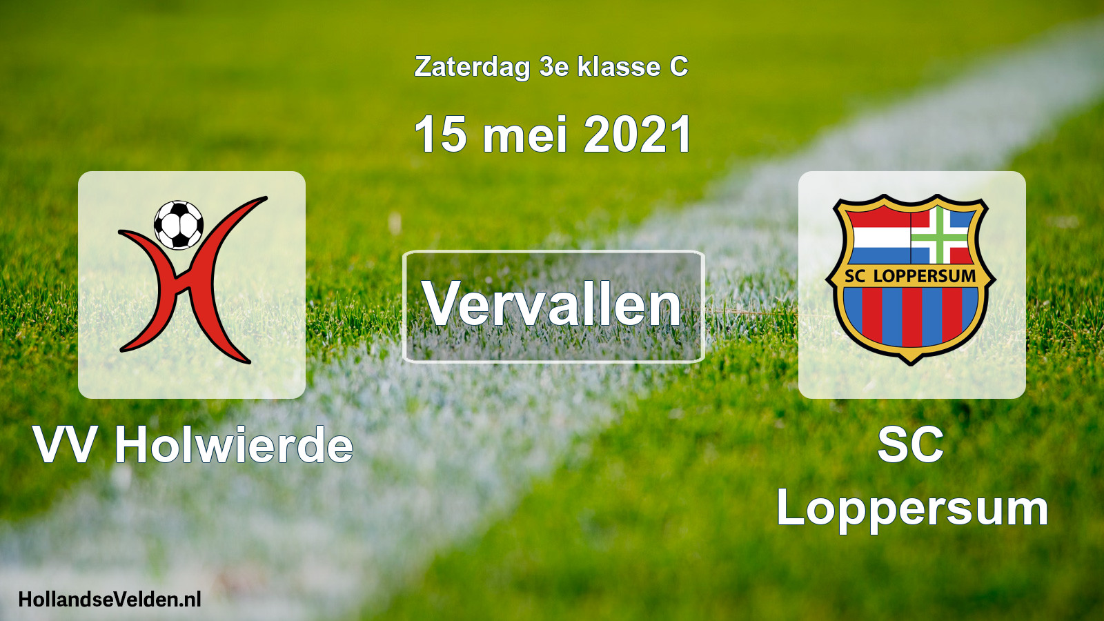 Scheduled Match: VV Holwierde - SC Loppersum (15 May 2021)