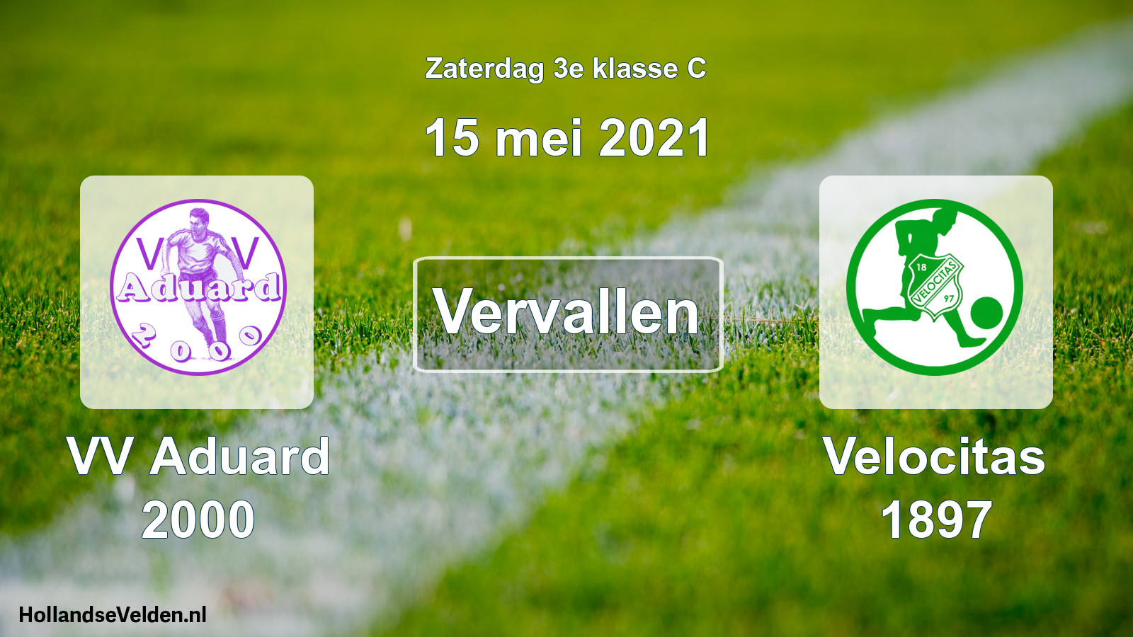Scheduled Match: VV Aduard 2000 - Velocitas 1897 (15 May 2021)