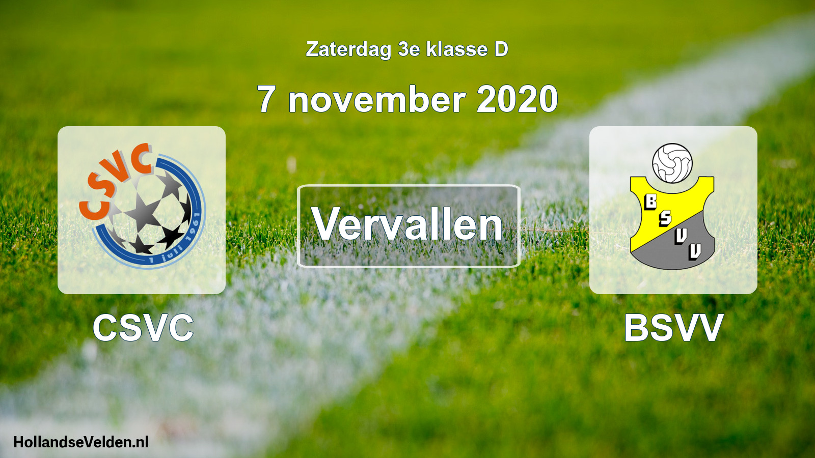 Scheduled Match: CSVC - BSVV (7 November 2020)