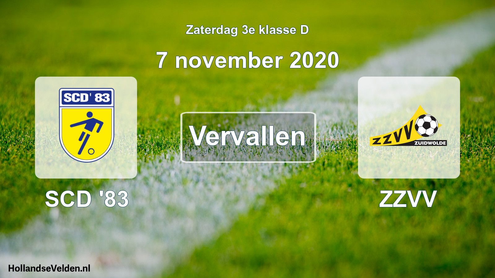 Scheduled Match: SCD '83 - ZZVV (7 November 2020)
