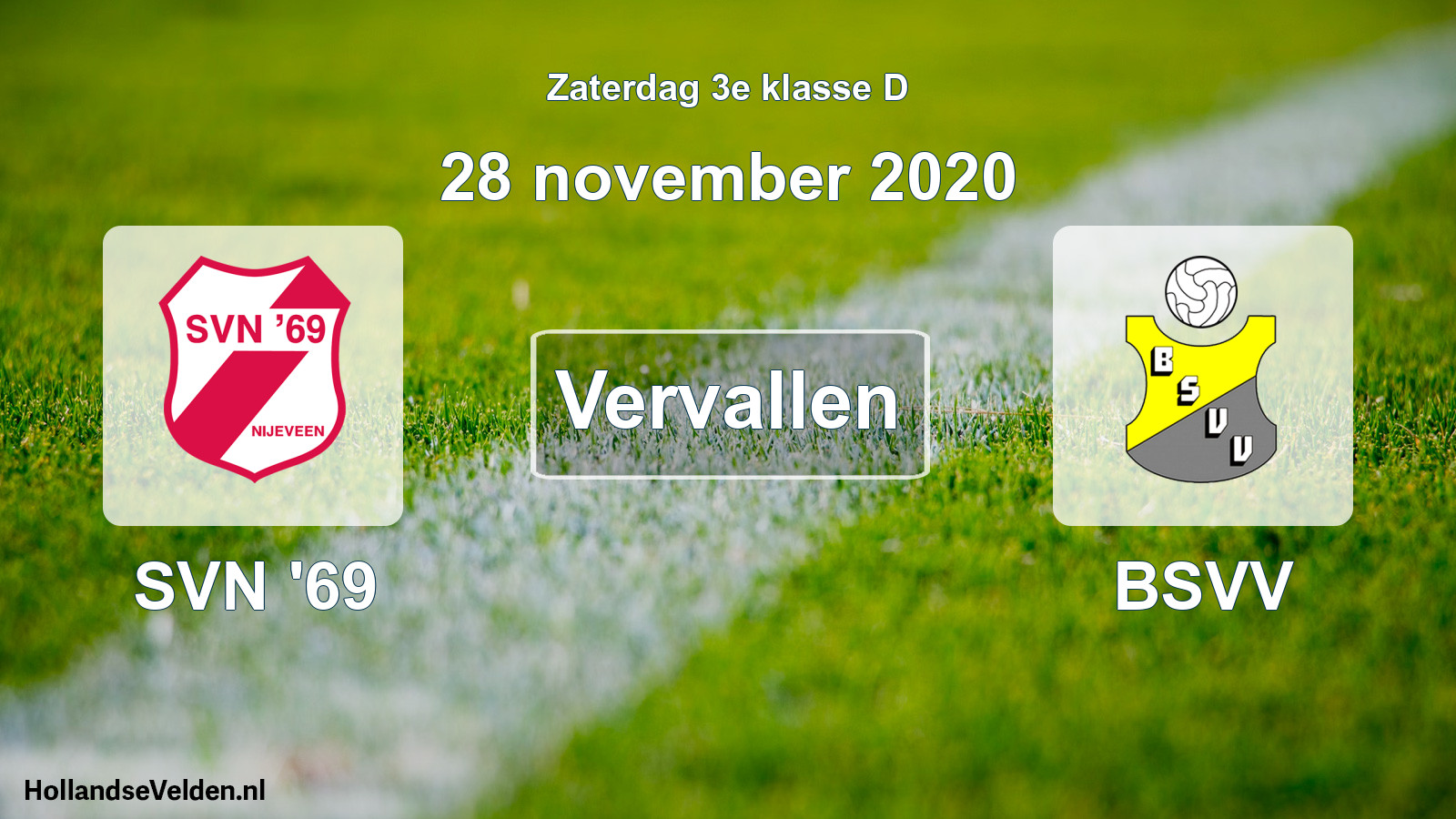 Scheduled Match: SVN '69 - BSVV (28 November 2020)