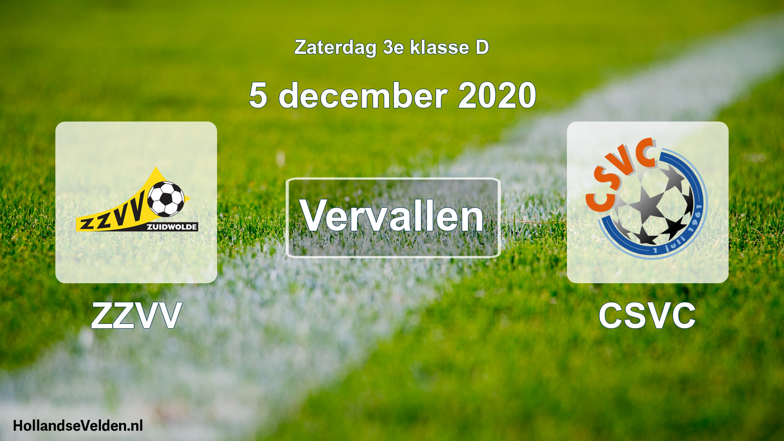 Scheduled Match: ZZVV - CSVC (5 December 2020)