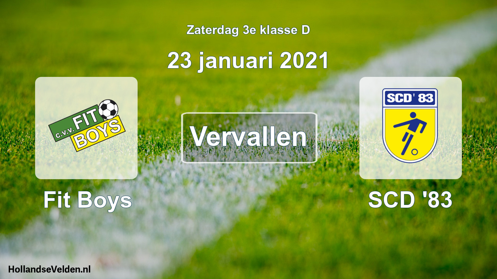 Scheduled Match: Fit Boys - SCD '83 (23 January 2021)