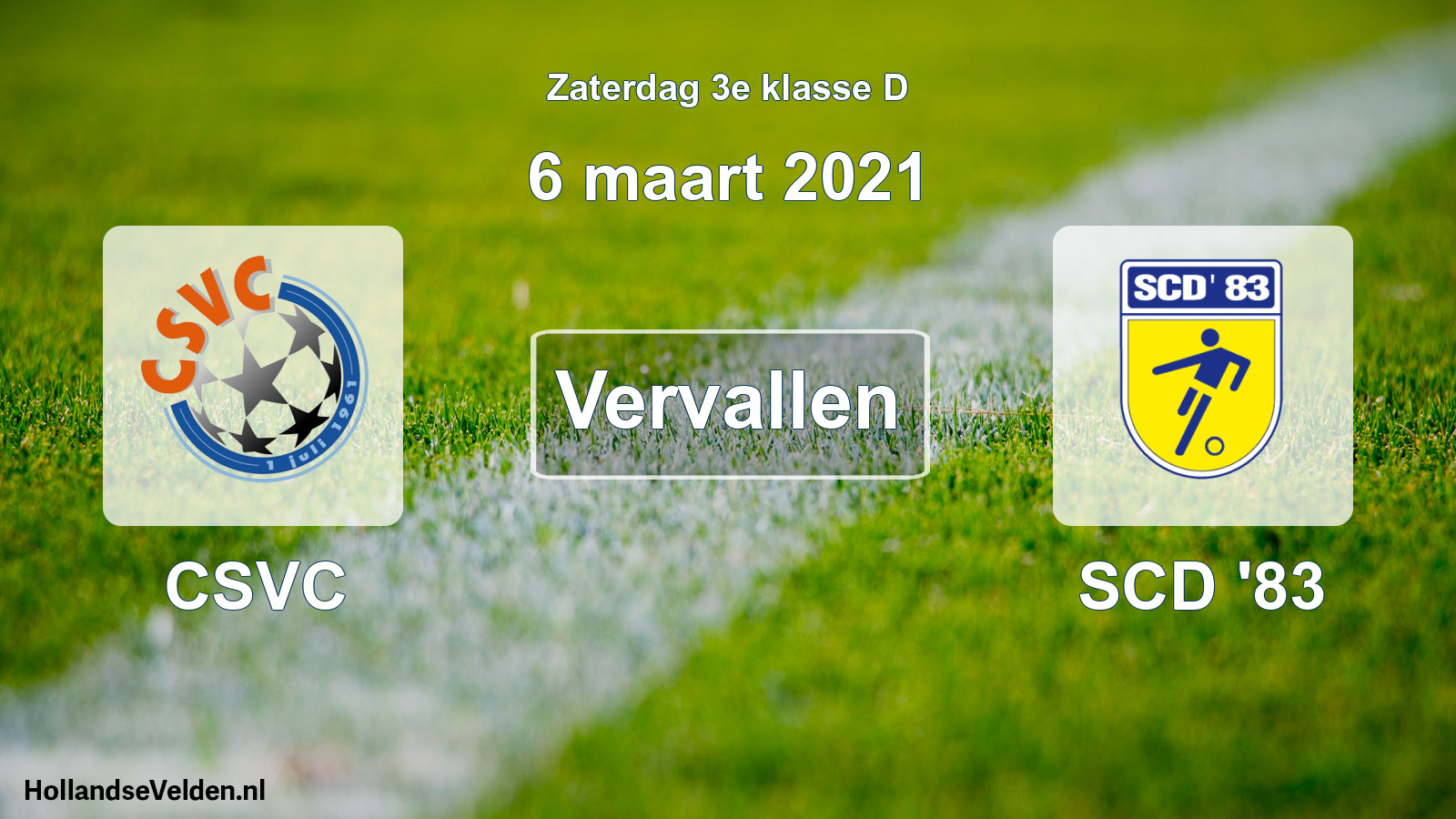 Scheduled Match: CSVC - SCD '83 (6 March 2021)