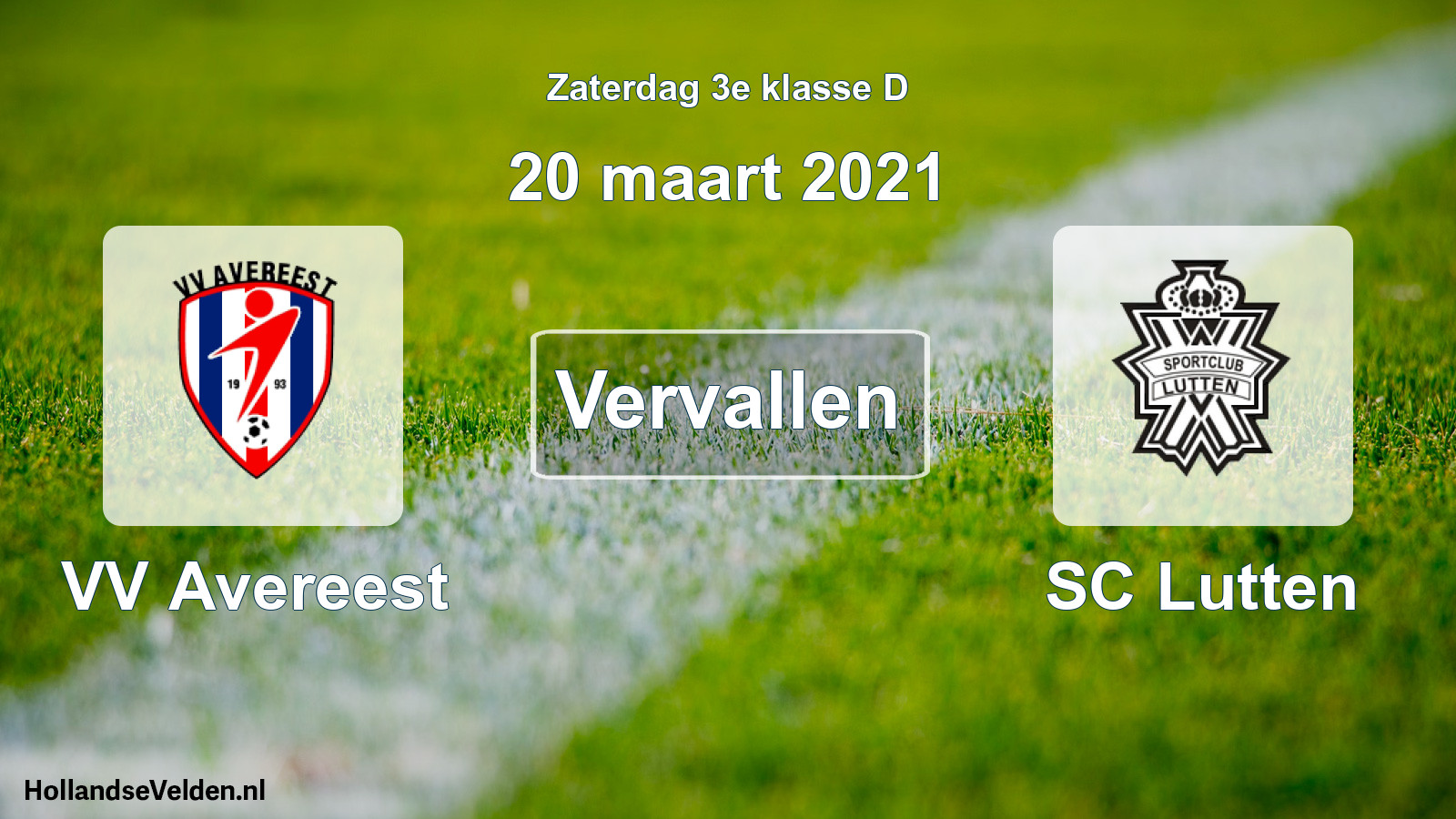 Scheduled Match: VV Avereest - SC Lutten (20 March 2021)