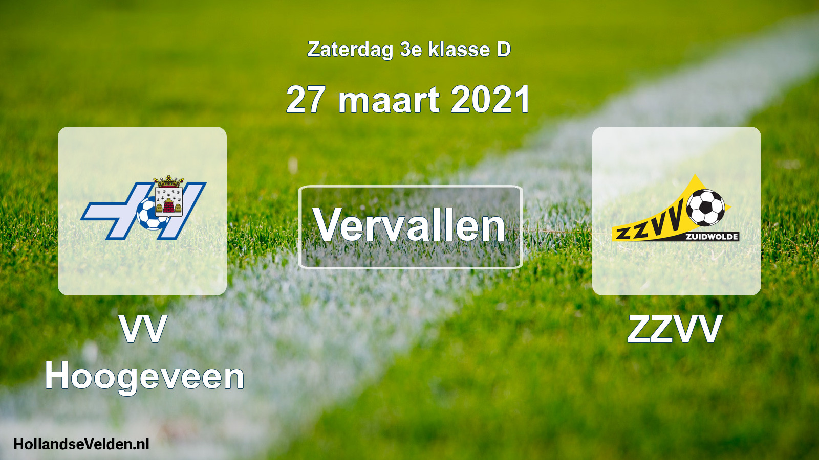 Scheduled Match: VV Hoogeveen - ZZVV (27 March 2021)