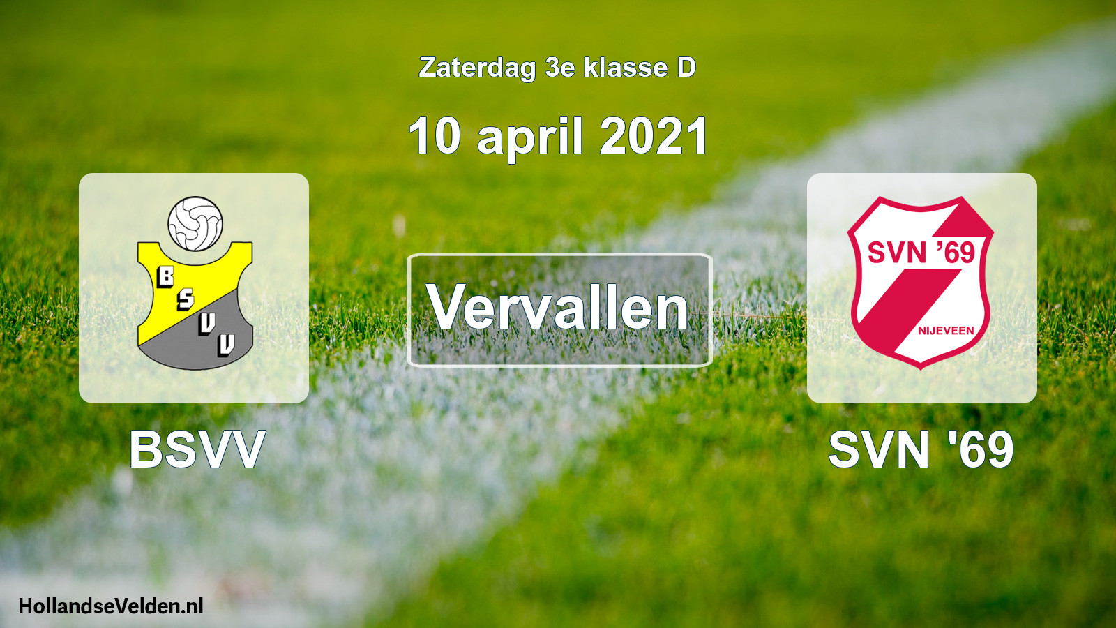 Scheduled Match: BSVV - SVN '69 (10 April 2021)