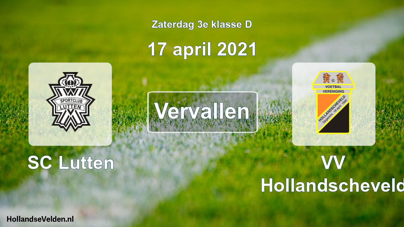 Scheduled Match: SC Lutten - VV Hollandscheveld (17 April 2021)