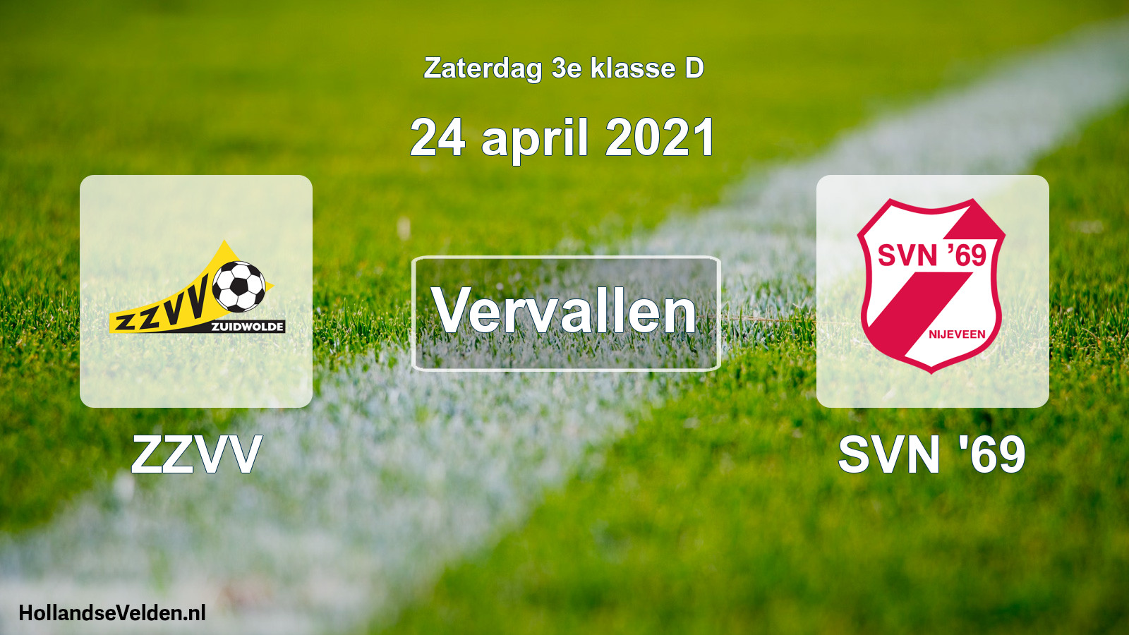 Scheduled Match: ZZVV - SVN '69 (24 April 2021)