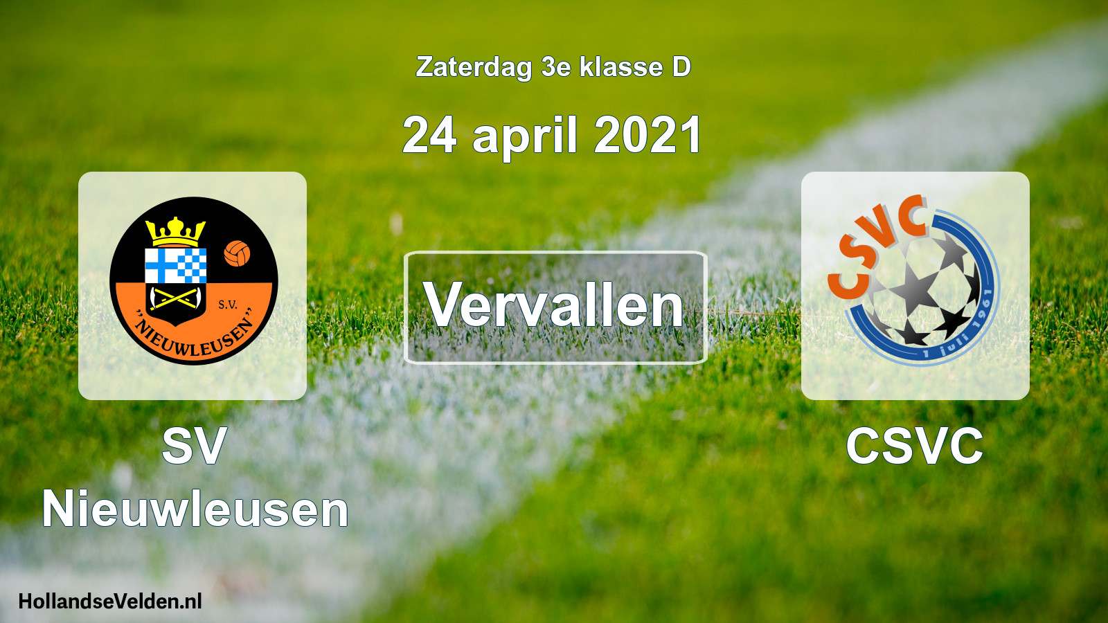 Scheduled Match: SV Nieuwleusen - CSVC (24 April 2021)