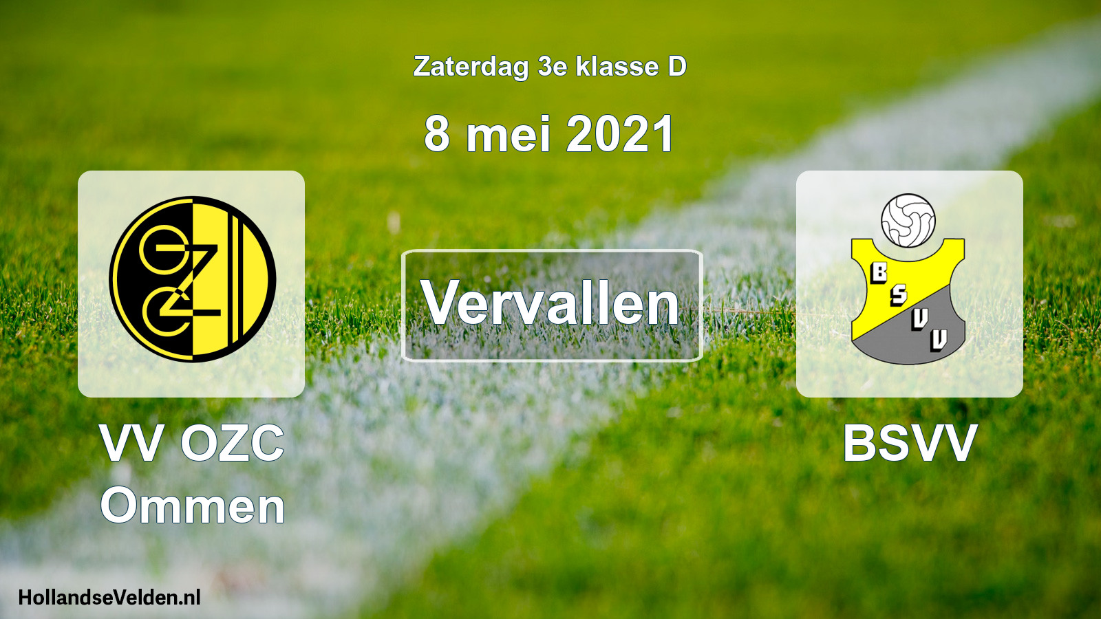 Scheduled Match: VV OZC Ommen - BSVV (8 May 2021)