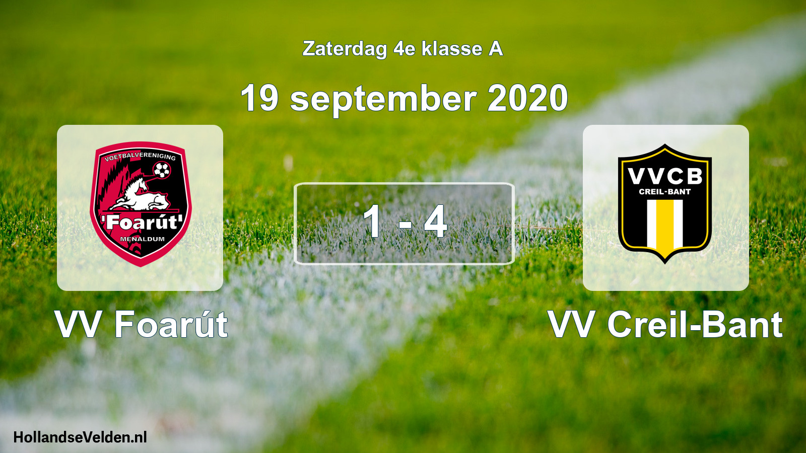Total number of matches played: VV Foarút - VV Creil-Bant 1 - 4 (19 September 2020)