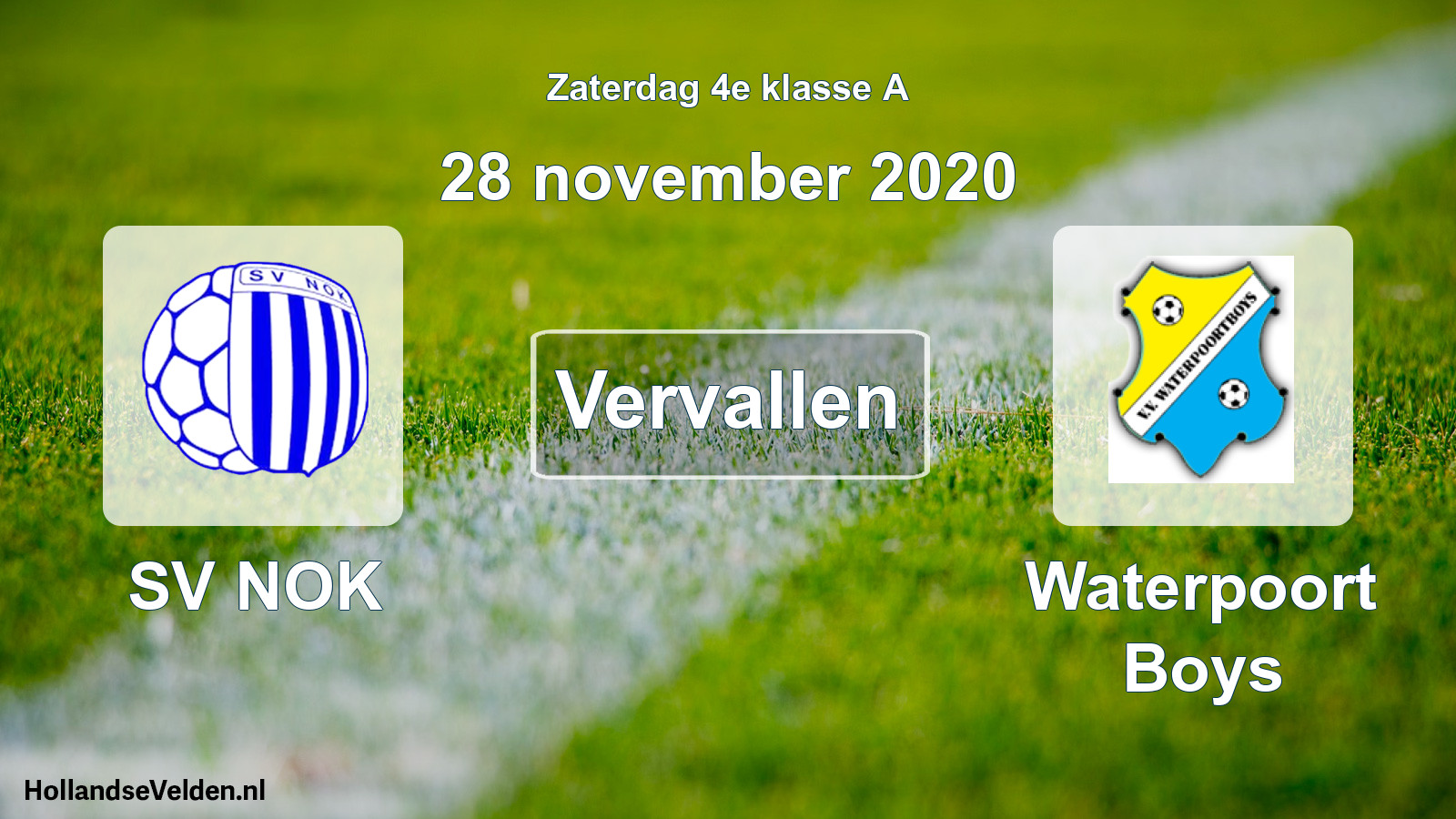 Scheduled Match: SV NOK - Waterpoort Boys (28 November 2020)