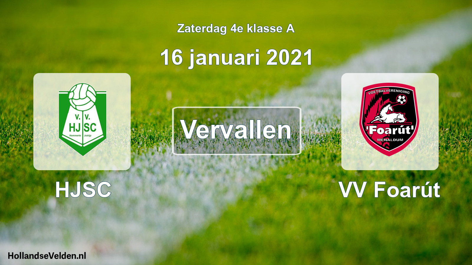 Scheduled Match: HJSC - VV Foarút (16 January 2021)