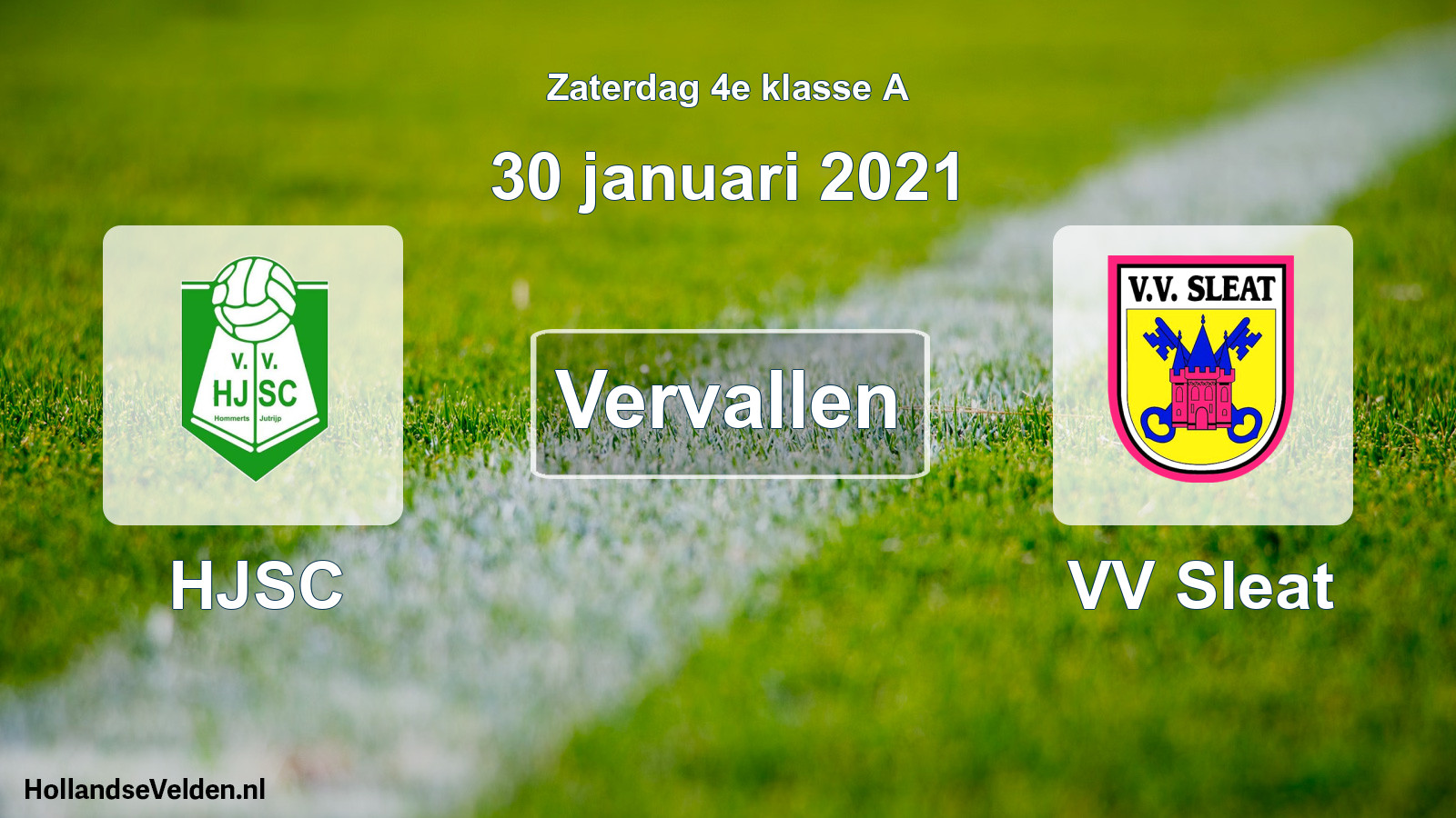 Scheduled Match: HJSC - VV Sleat (30 January 2021)