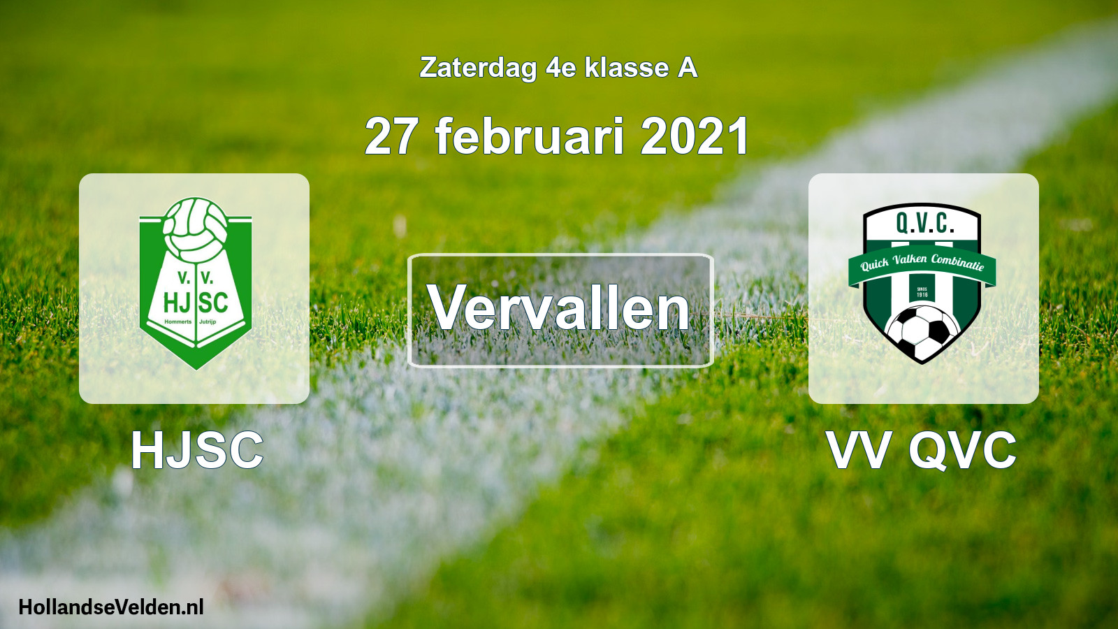 Scheduled Match: HJSC - VV QVC (27 February 2021)