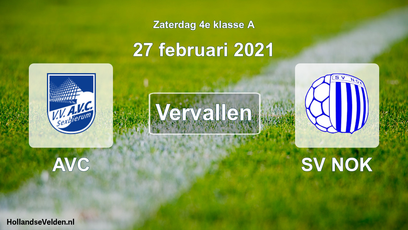 Scheduled Match: AVC - SV NOK (27 February 2021)