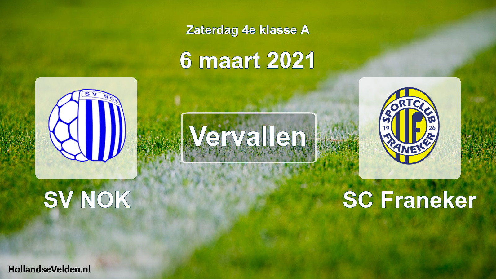 Scheduled Match: SV NOK - SC Franeker (6 March 2021)