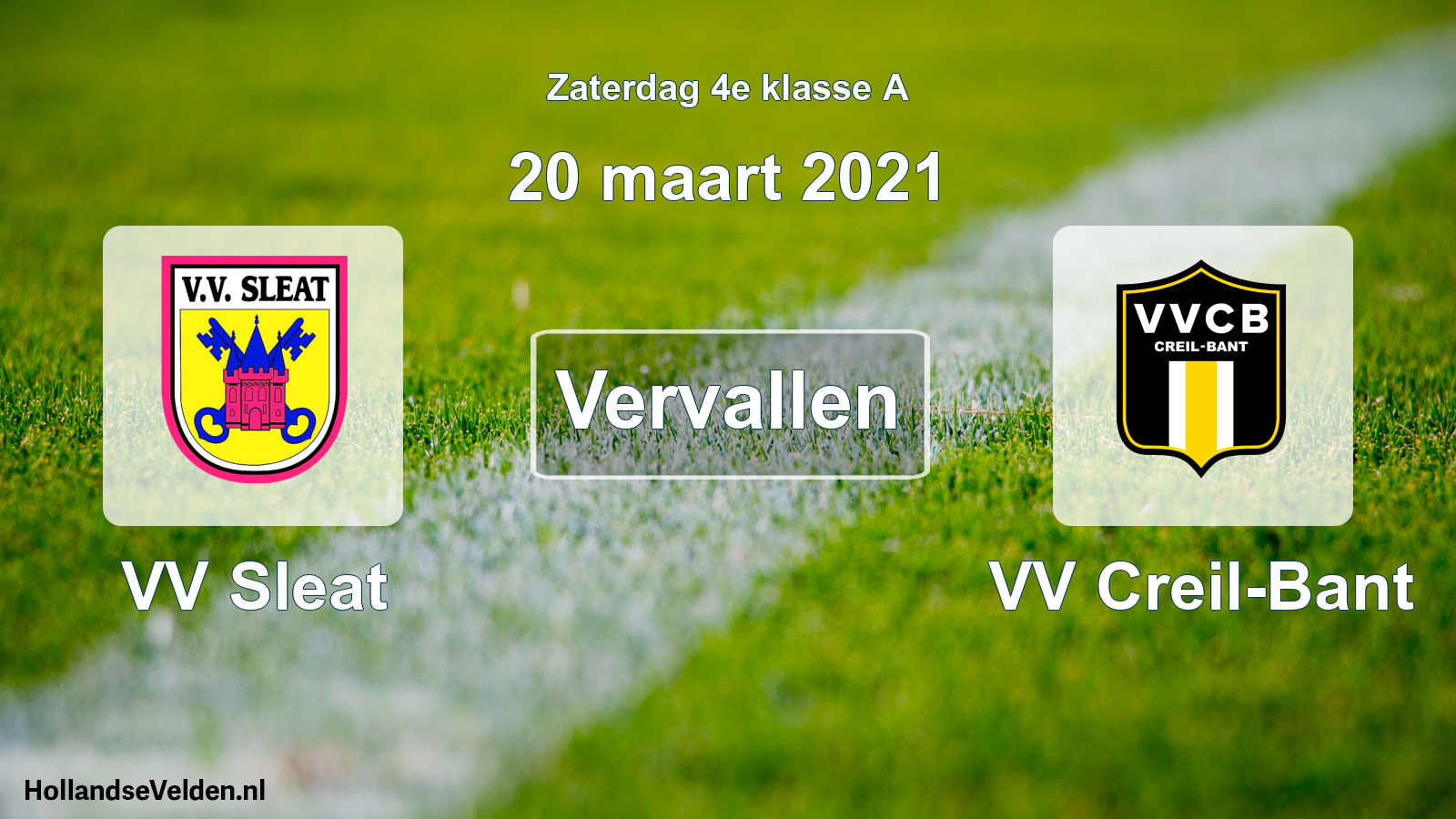 Scheduled Match: VV Sleat - VV Creil-Bant (20 March 2021)