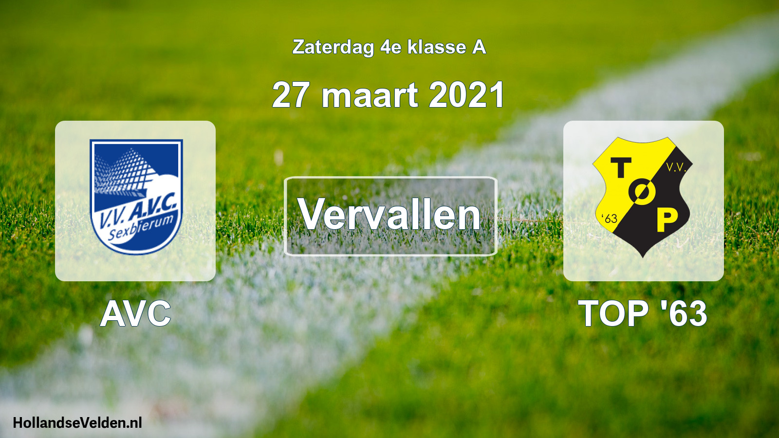 Scheduled Match: AVC - TOP '63 (27 March 2021)