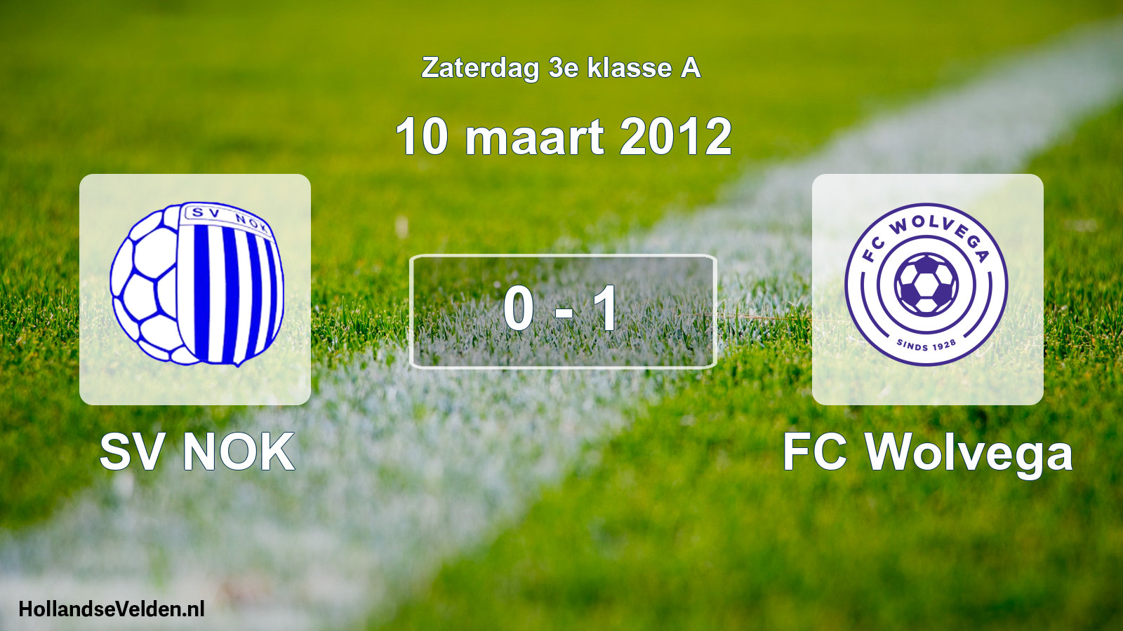 Total number of matches played: SV NOK - FC Wolvega 0 - 1 (10 March 2012)