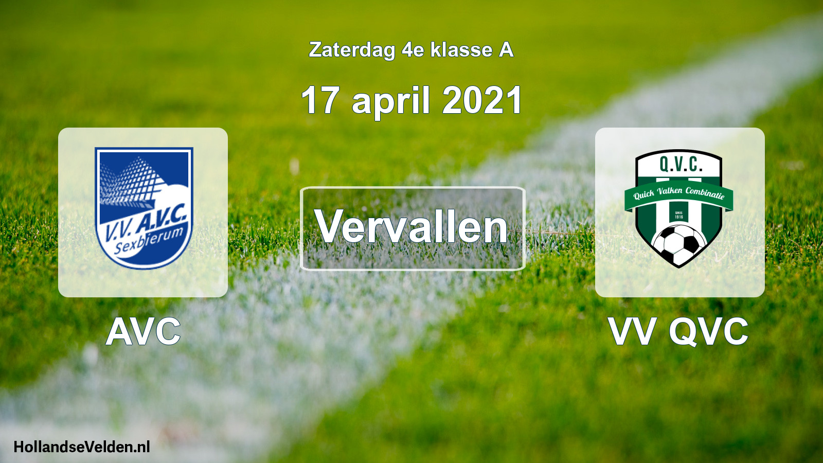 Scheduled Match: AVC - VV QVC (17 April 2021)