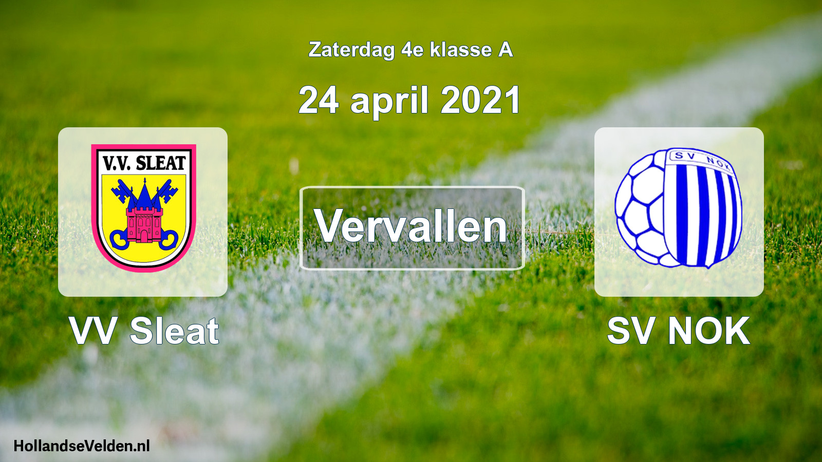 Scheduled Match: VV Sleat - SV NOK (24 April 2021)