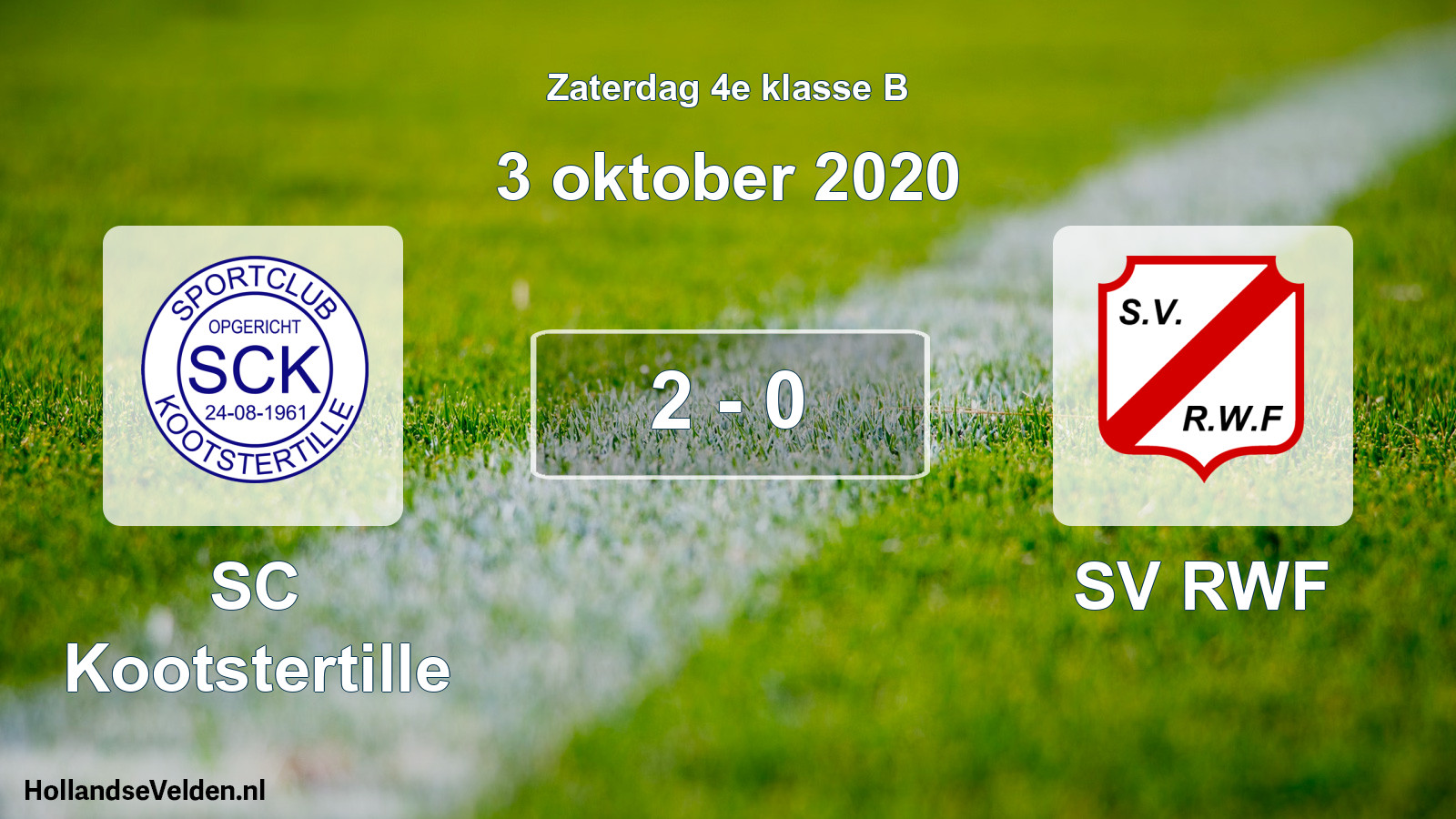 Total number of matches played: SC Kootstertille - SV RWF 2 - 0 (3 October 2020)