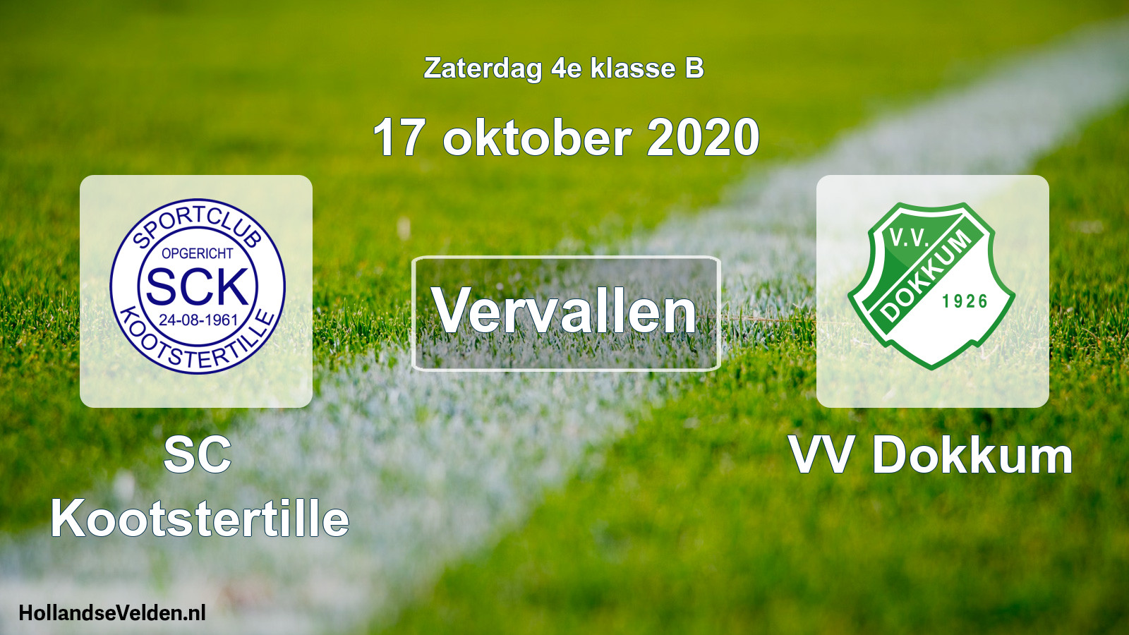 Scheduled Match: SC Kootstertille - VV Dokkum (17 October 2020)