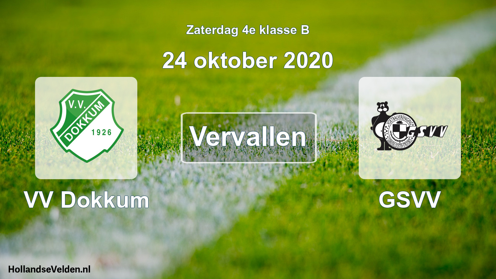 Scheduled Match: VV Dokkum - GSVV (24 October 2020)