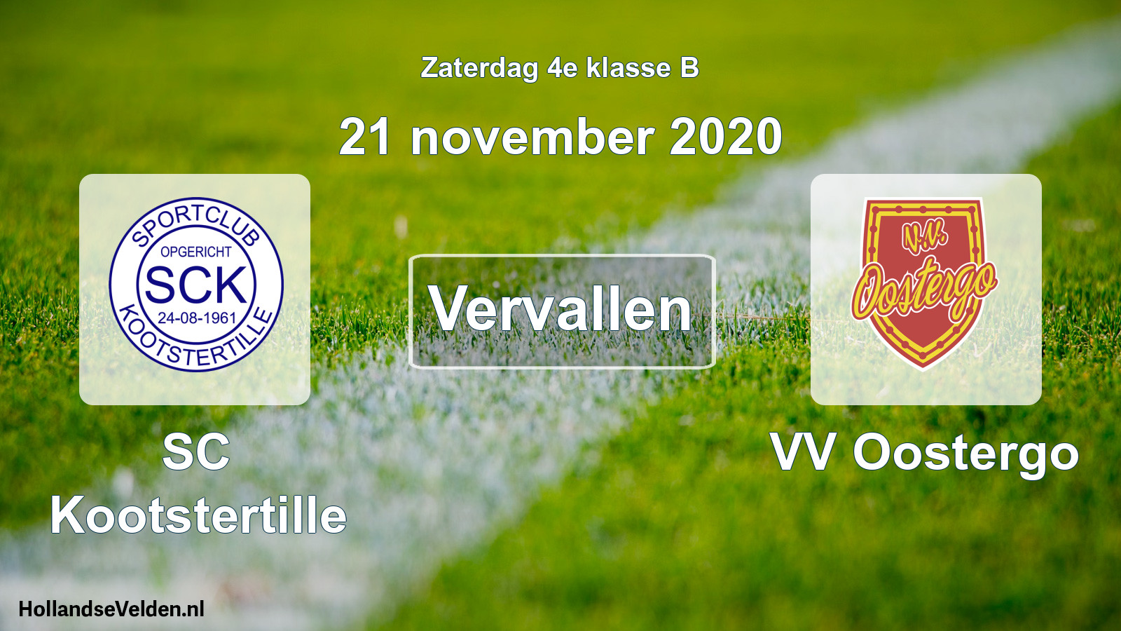 Scheduled Match: SC Kootstertille - VV Oostergo (21 November 2020)