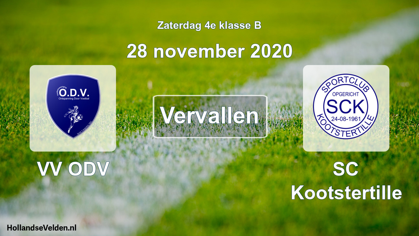 Scheduled Match: VV ODV - SC Kootstertille (28 November 2020)