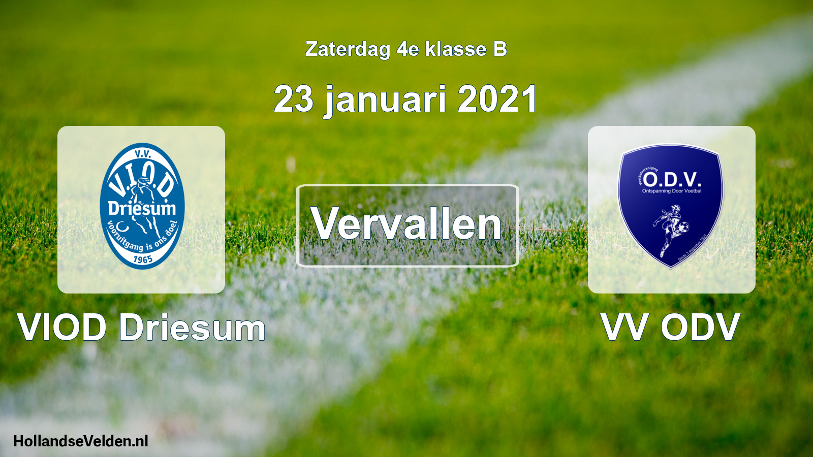 Scheduled Match: VIOD Driesum - VV ODV (23 January 2021)