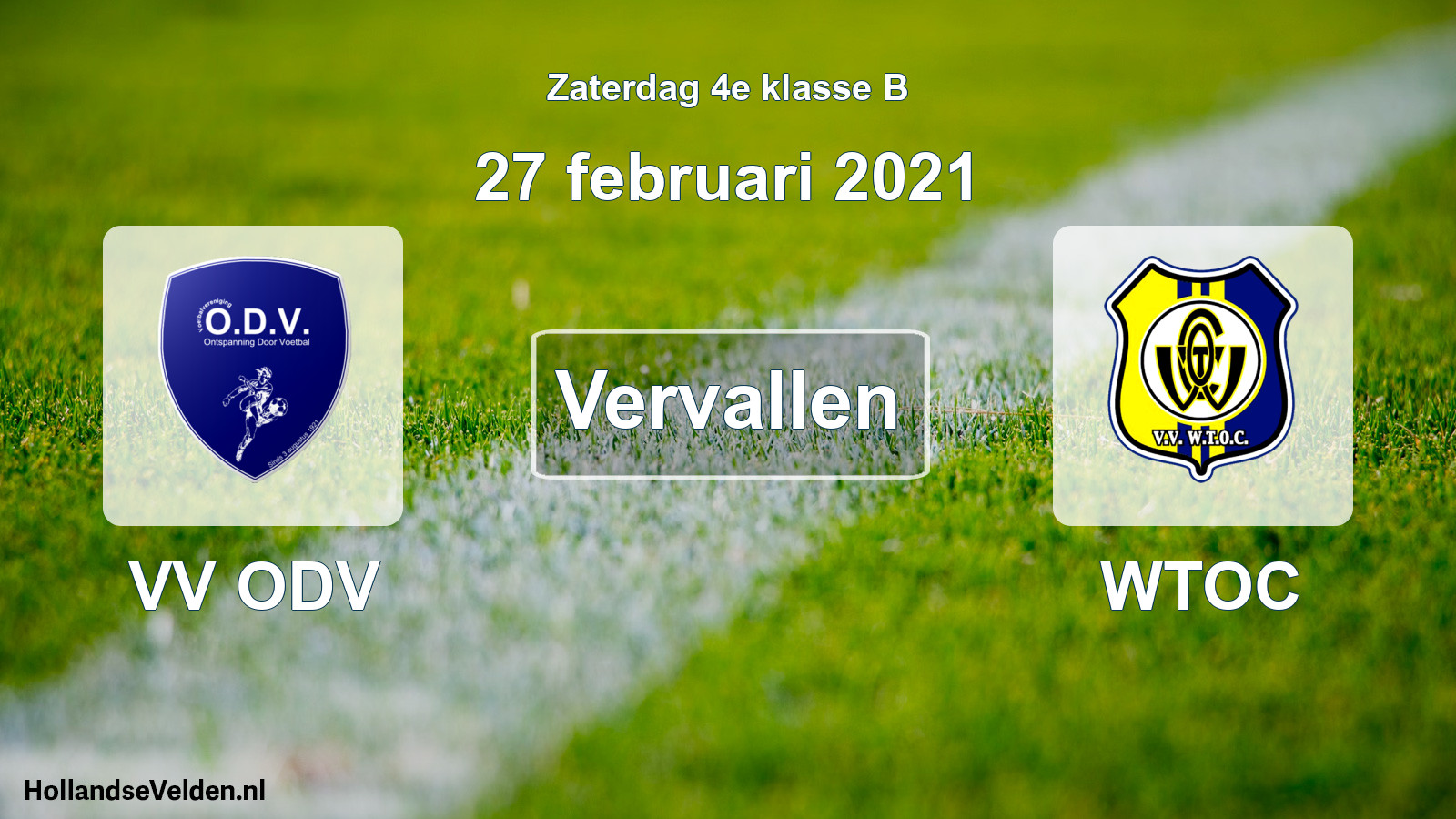 Scheduled Match: VV ODV - WTOC (27 February 2021)