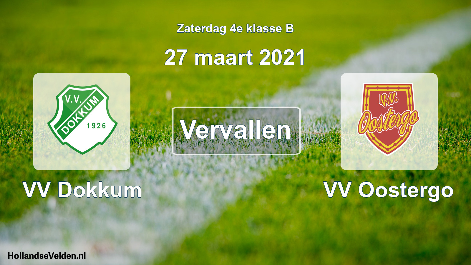 Scheduled Match: VV Dokkum - VV Oostergo (27 March 2021)