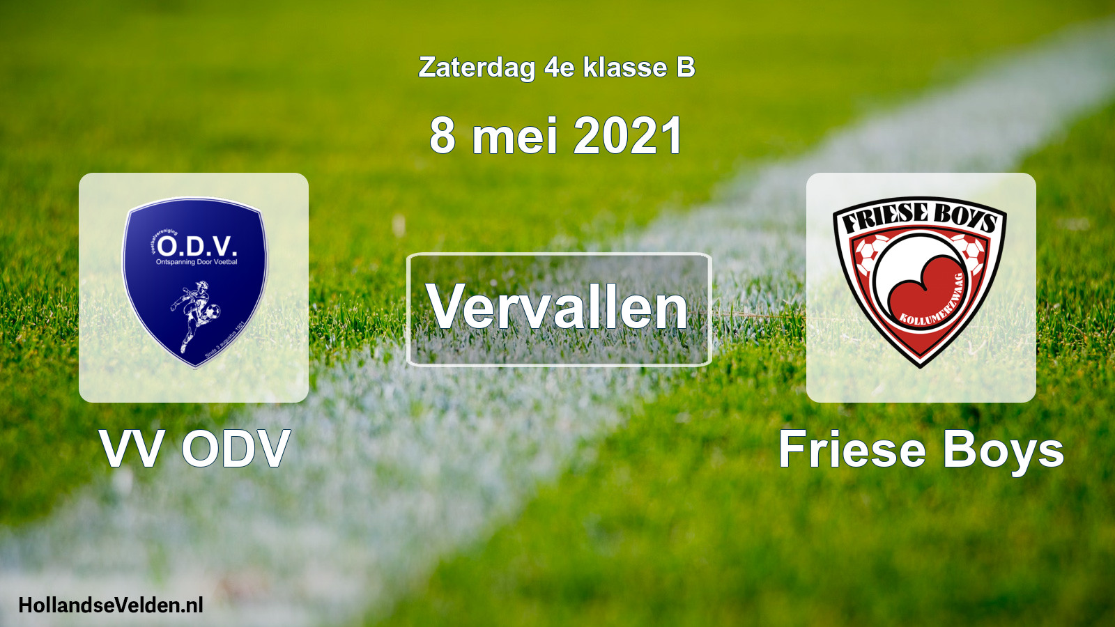 Scheduled Match: VV ODV - Friese Boys (8 May 2021)